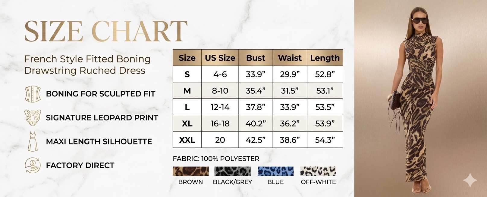 French Style Fitted Boning Drawstring Ruched Dress