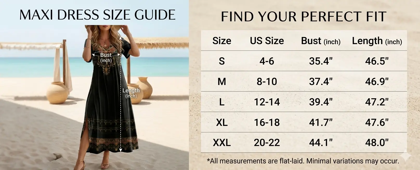 Floral Maxi Dress with Split - Loose Fit Breathable Long Dress