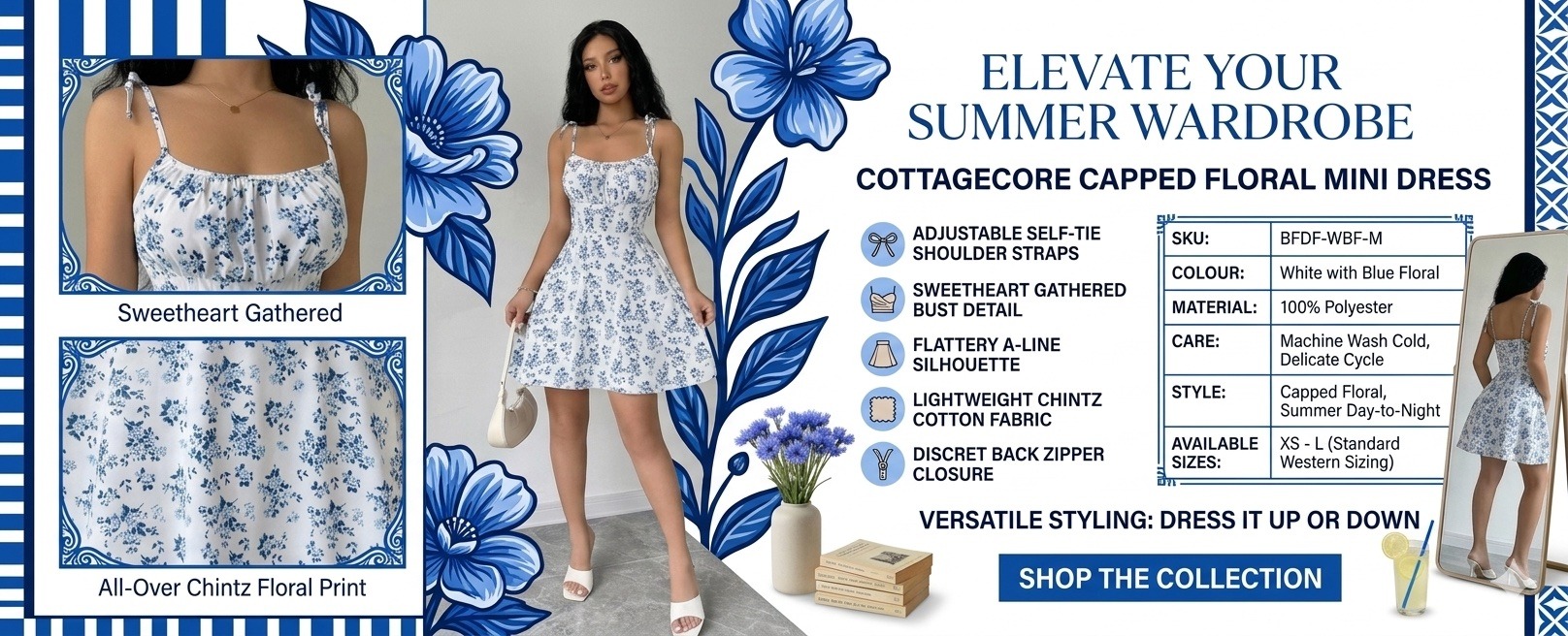 women's aesthetic mini sun dress sweet floral spaghetti strap backless cami dress, casual summer beach party wear