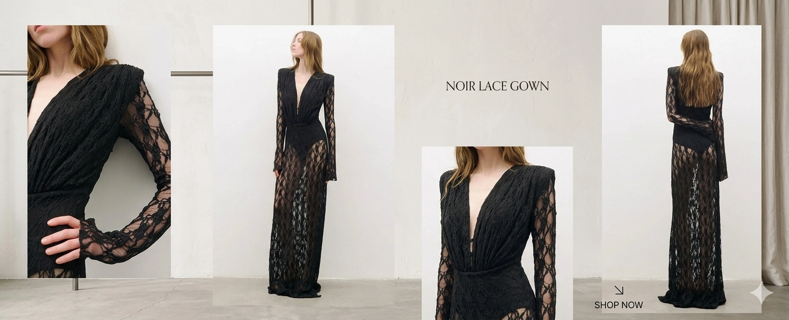 French Style Sexy Lace Long Sleeve Midi Dress for Women - Elegant Cocktail & Party Attire