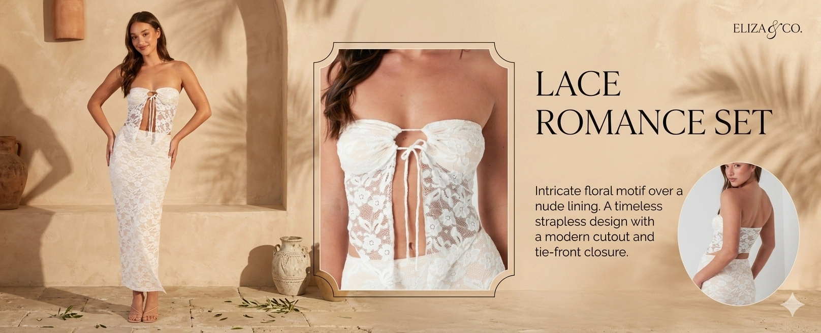 Sexy V-Neck Lace 2-Piece Cami Top and Skirt Set