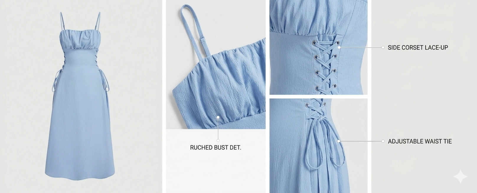 Minimalist Sleeveless Slip Dress with Adjustable Waist Tie