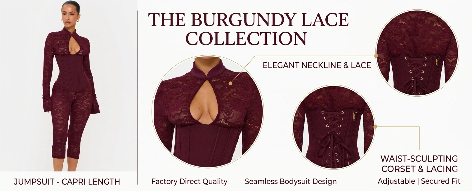 Sexy Hollow-Out Lace Cheongsam Jumpsuit - Slim Fit Bodycon Romper with Waist Cincher