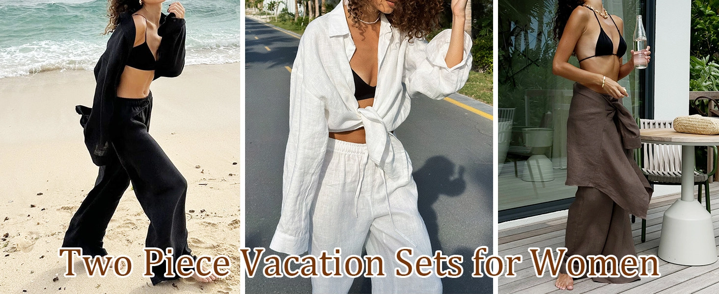 Women's 2-Piece Lounge Set: Oversized Shirt & Wide Leg Pants