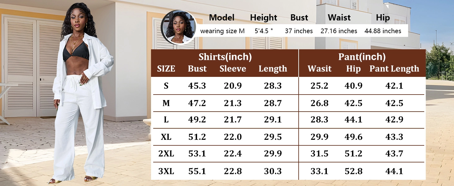Women's 2-Piece Lounge Set: Oversized Shirt & Wide Leg Pants