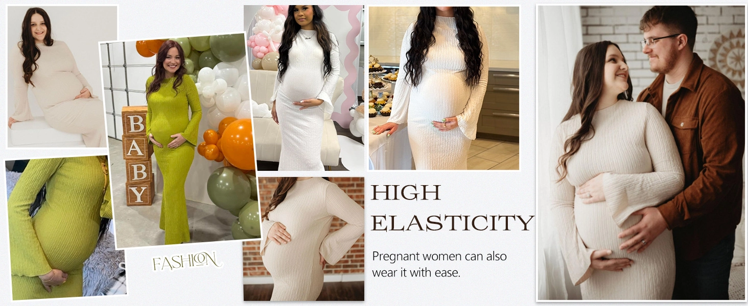 Solid Color Boho Maxi Dress - Slim Fit Bohemian Floor-Length Dress for Women